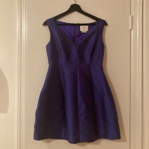 Kate Spade Navy Blue V Neck A Line Dress Size 2